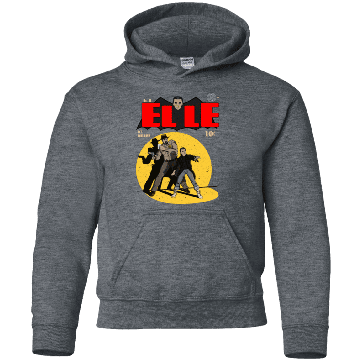 Sweatshirts Dark Heather / YS Elle N11 Youth Hoodie
