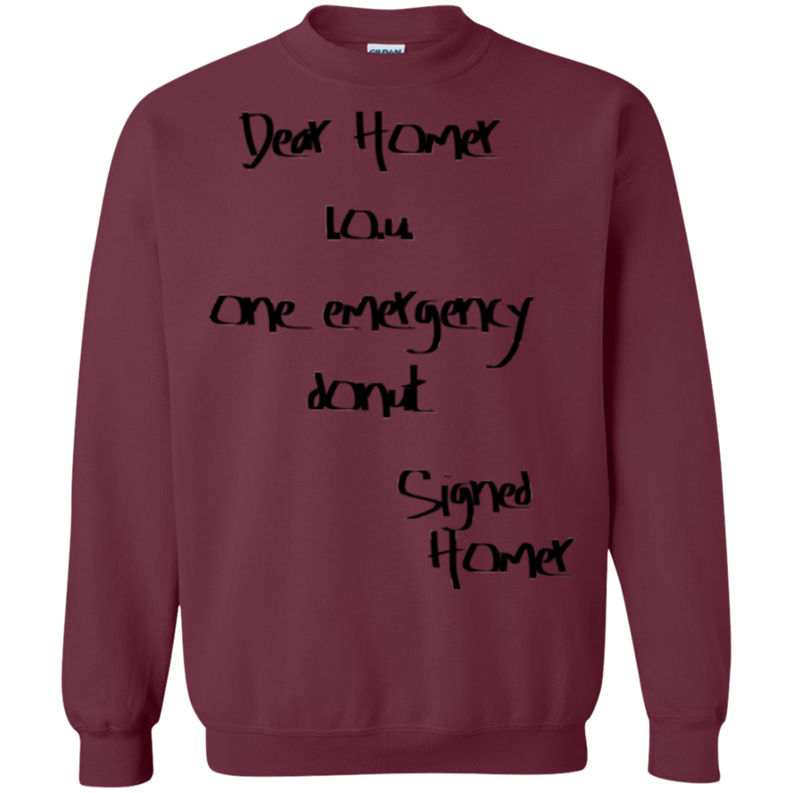 Sweatshirts Maroon / S Emergency Donut Crewneck Sweatshirt