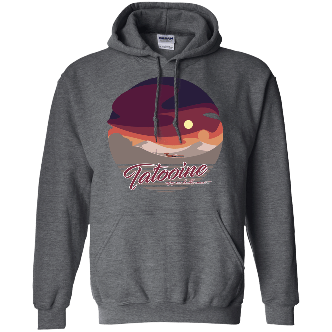 Sweatshirts Dark Heather / S Enjoy Our Double Sunset Pullover Hoodie