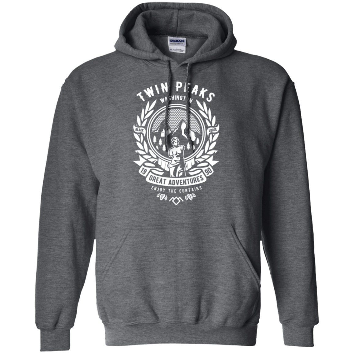 Sweatshirts Dark Heather / Small ENJOY THE CURTAINS Pullover Hoodie
