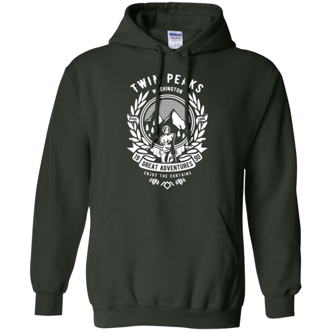 Sweatshirts Forest Green / Small ENJOY THE CURTAINS Pullover Hoodie
