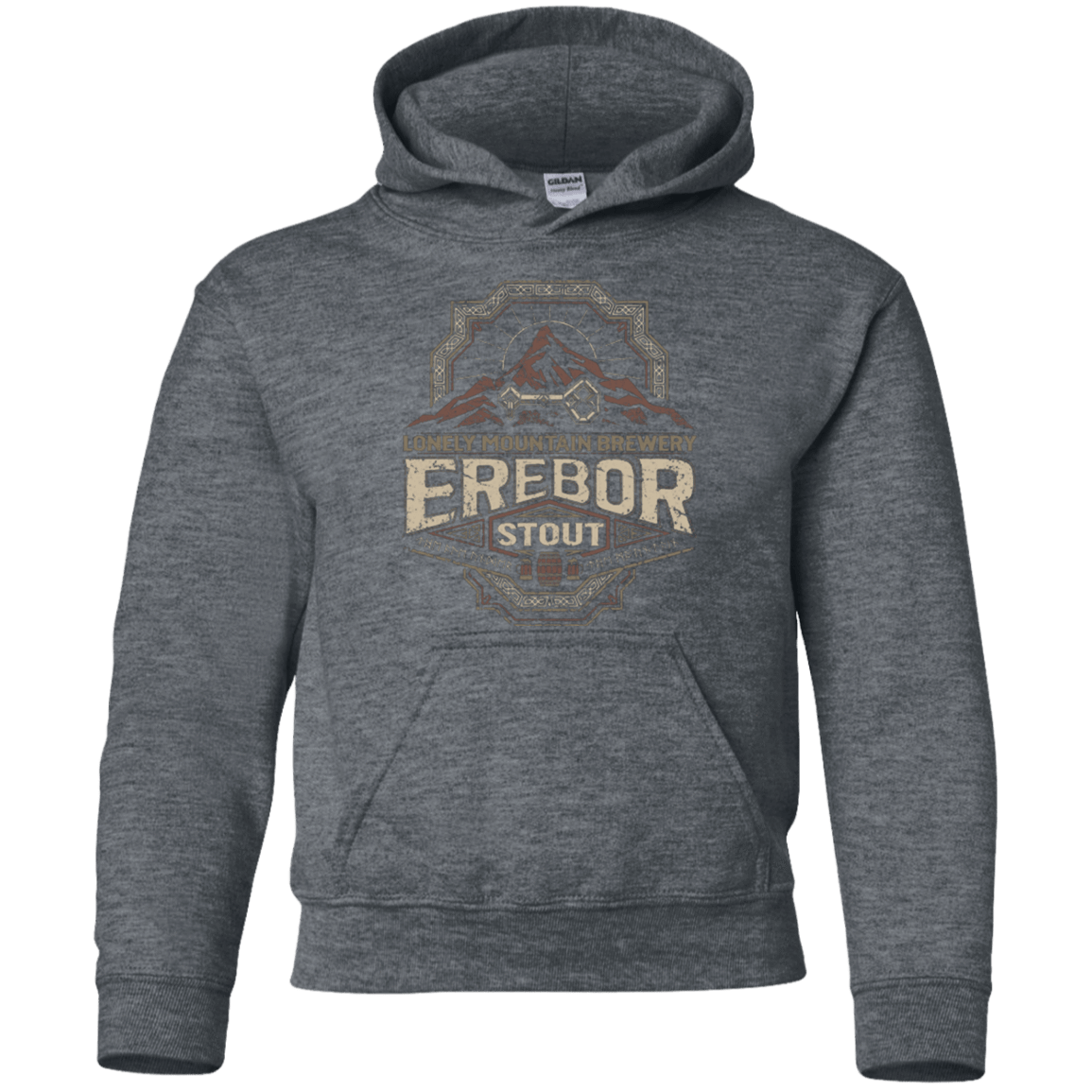 Sweatshirts Dark Heather / YS Erebor Stout Youth Hoodie
