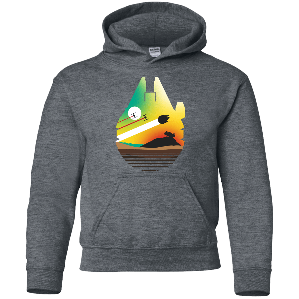 Sweatshirts Dark Heather / YS Escape from Desert Planet Youth Hoodie