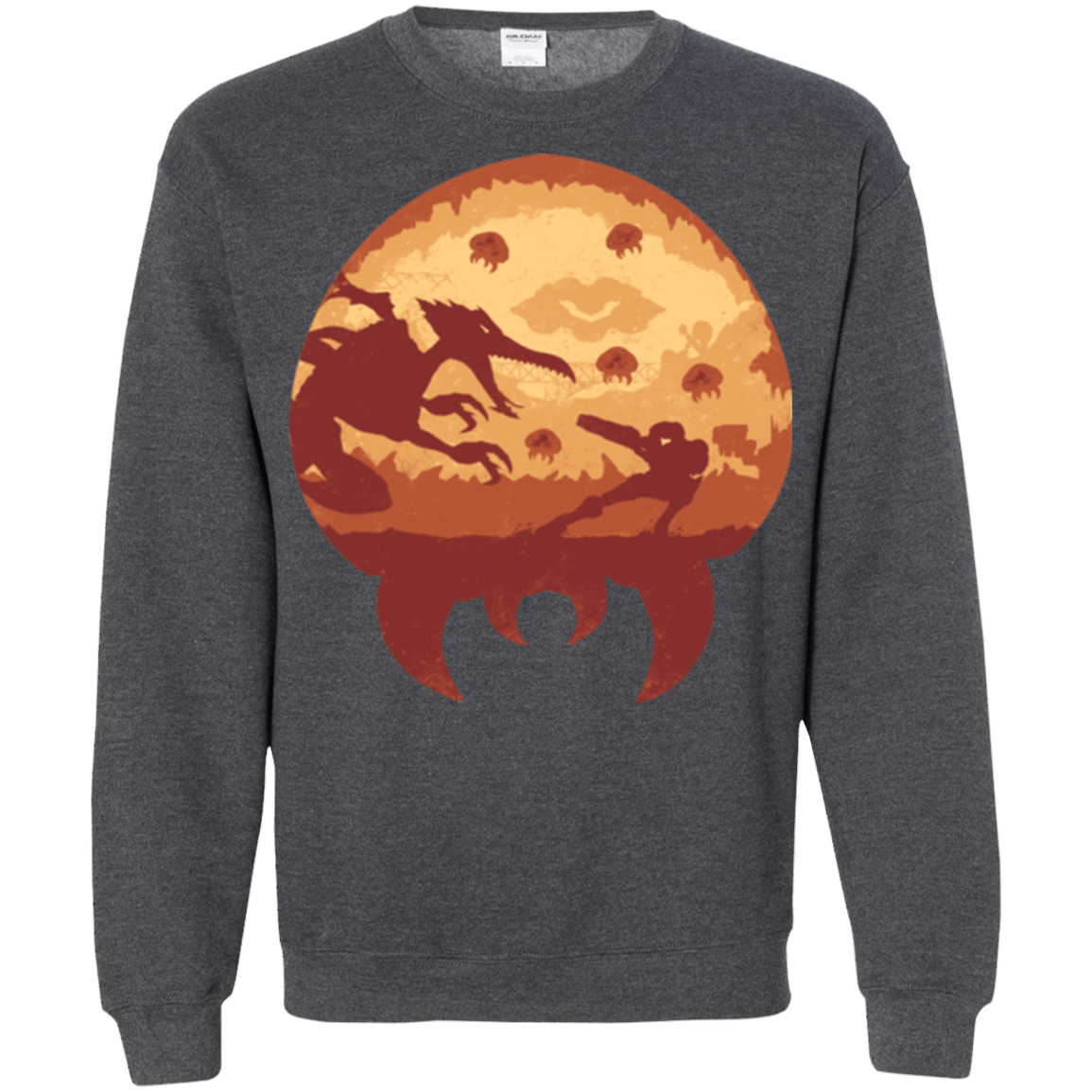 Sweatshirts Dark Heather / Small Escape from Zebes Crewneck Sweatshirt