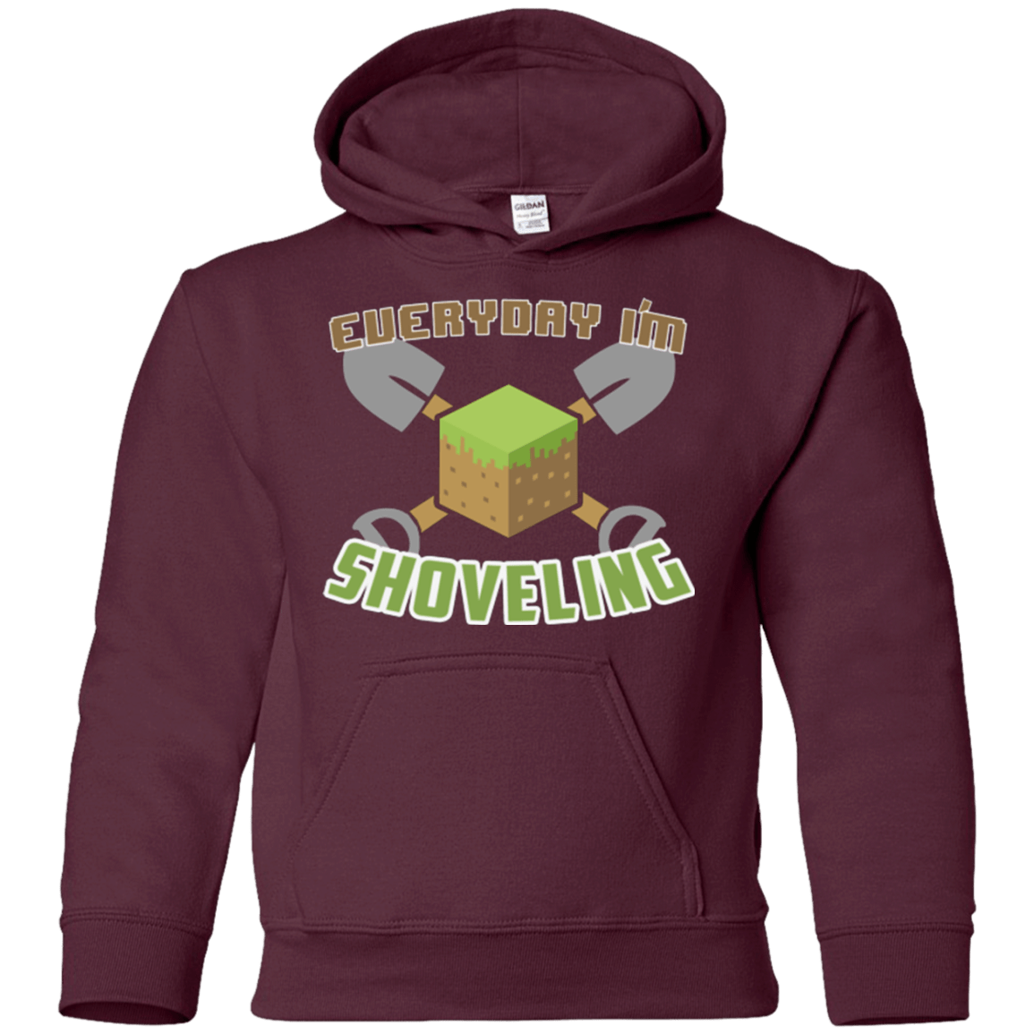 Sweatshirts Maroon / YS Everyday Shoveling Youth Hoodie