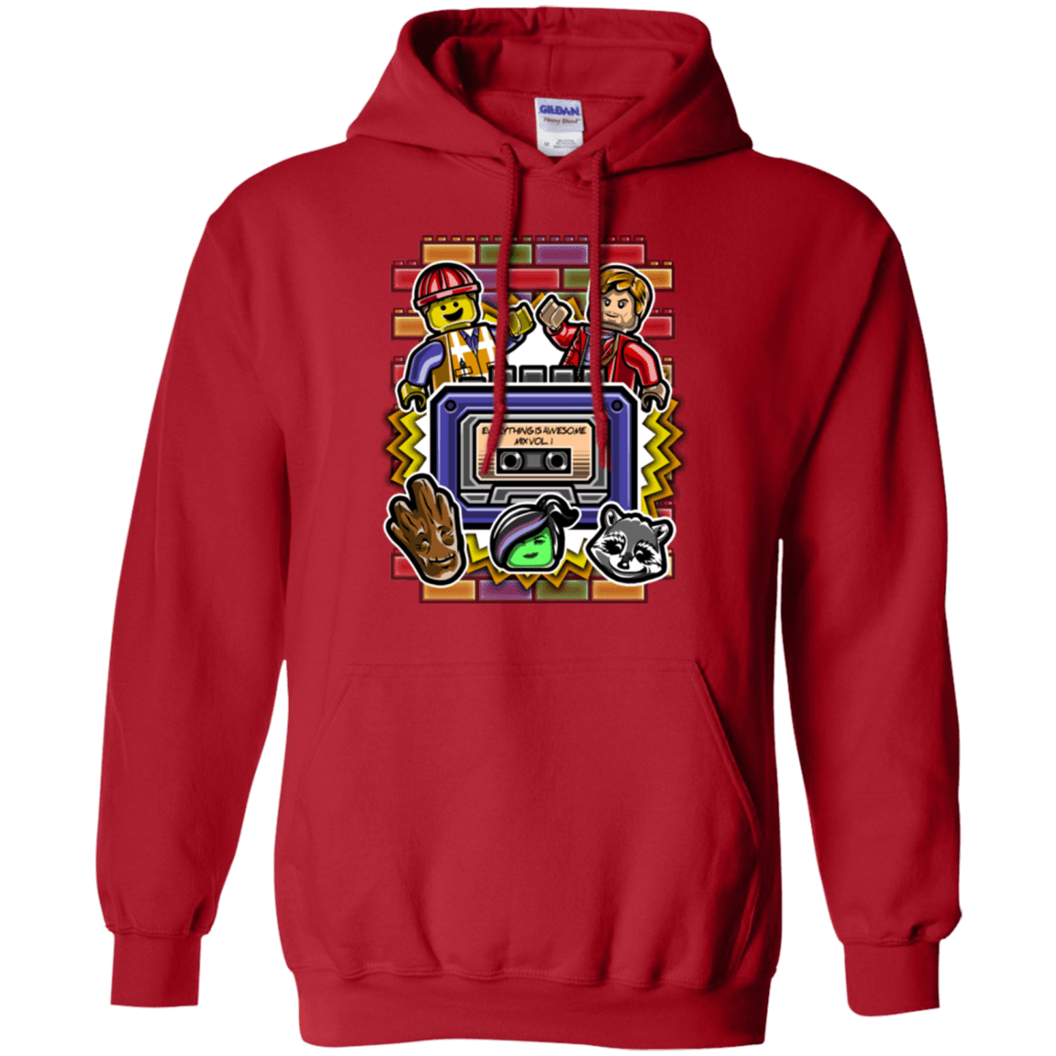 Sweatshirts Red / Small Everything is awesome mix Pullover Hoodie