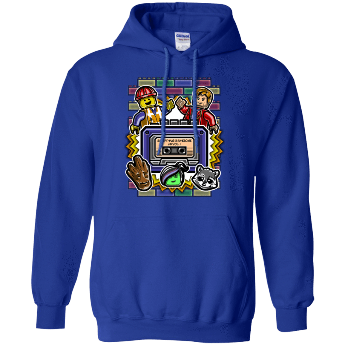 Sweatshirts Royal / Small Everything is awesome mix Pullover Hoodie