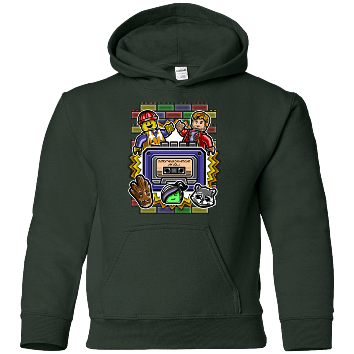Sweatshirts Forest Green / YS Everything is awesome mix Youth Hoodie