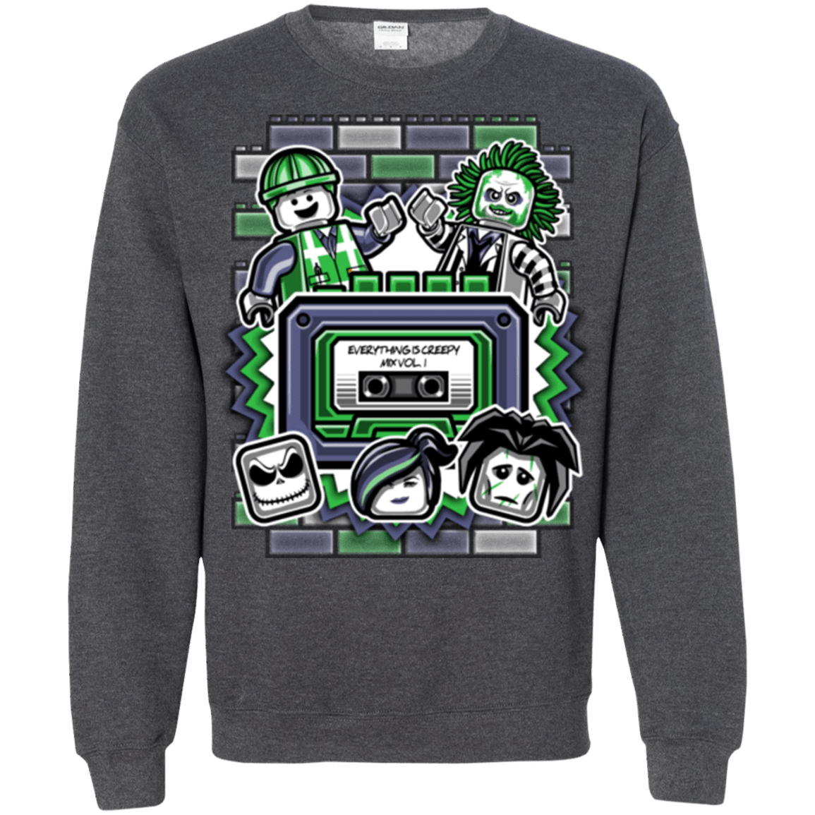 Sweatshirts Dark Heather / Small Everything Is Creepy Mix Crewneck Sweatshirt