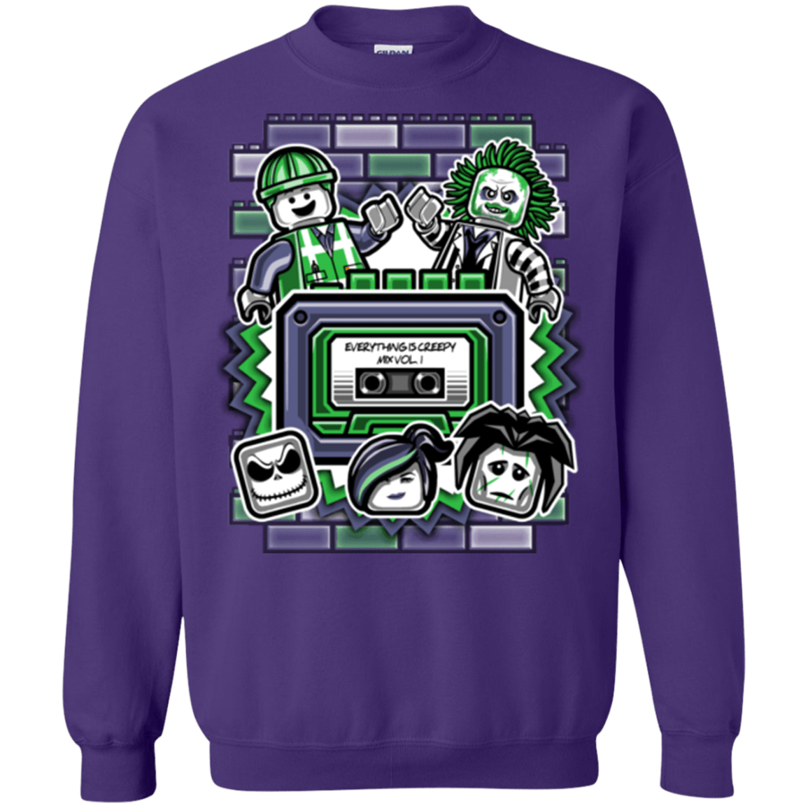 Sweatshirts Purple / Small Everything Is Creepy Mix Crewneck Sweatshirt