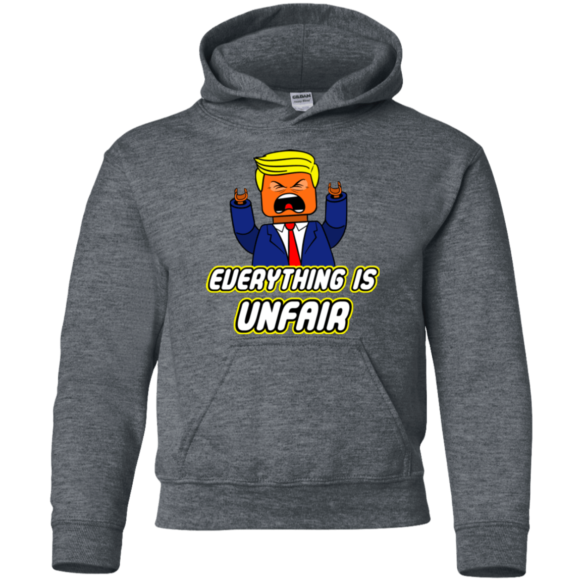 Sweatshirts Dark Heather / YS Everything Is Unfair Youth Hoodie