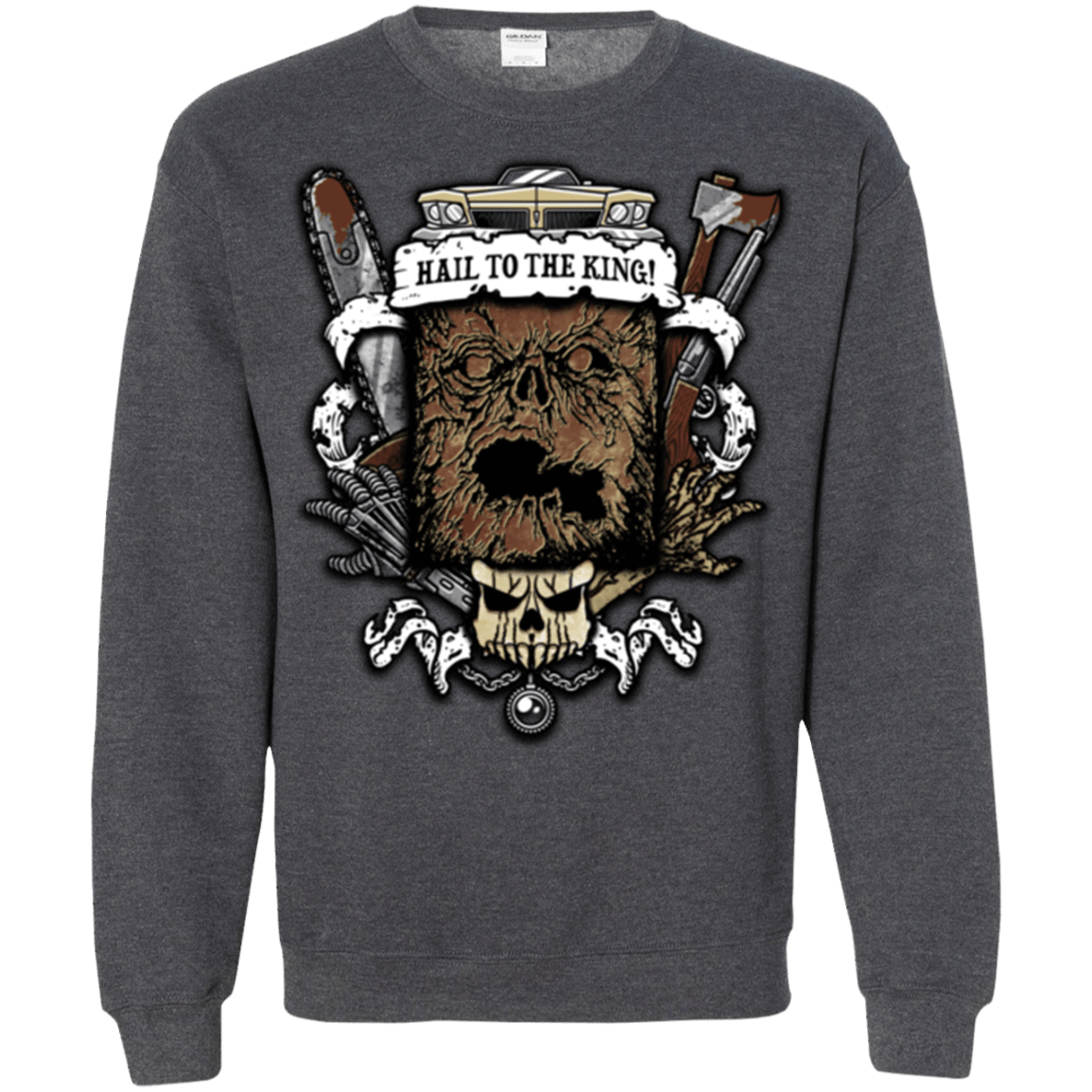 Sweatshirts Dark Heather / Small Evil Crest Crewneck Sweatshirt