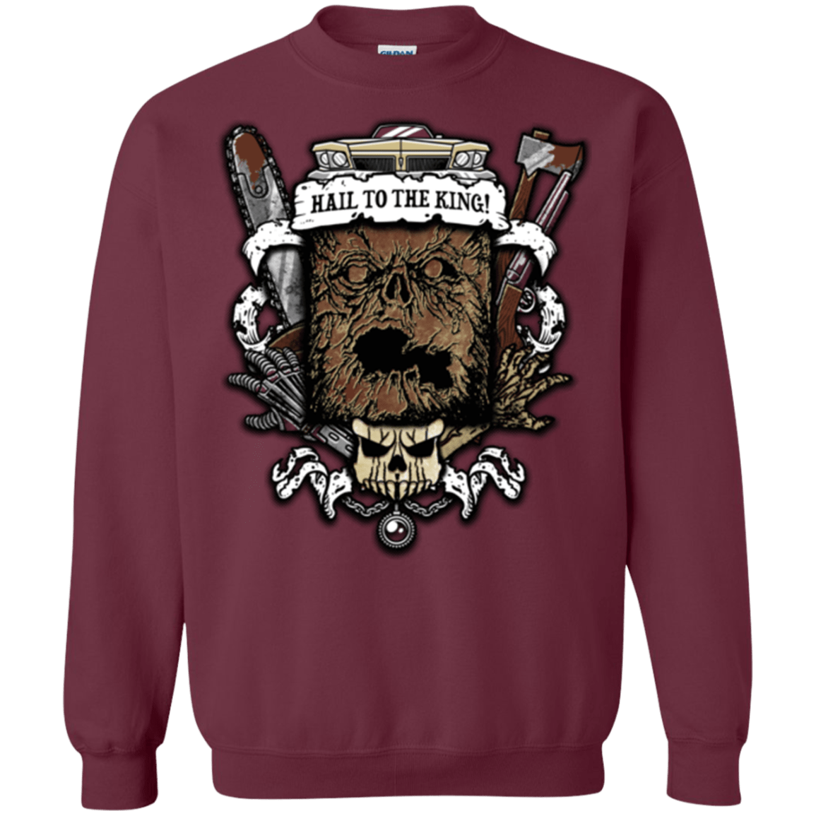 Sweatshirts Maroon / Small Evil Crest Crewneck Sweatshirt