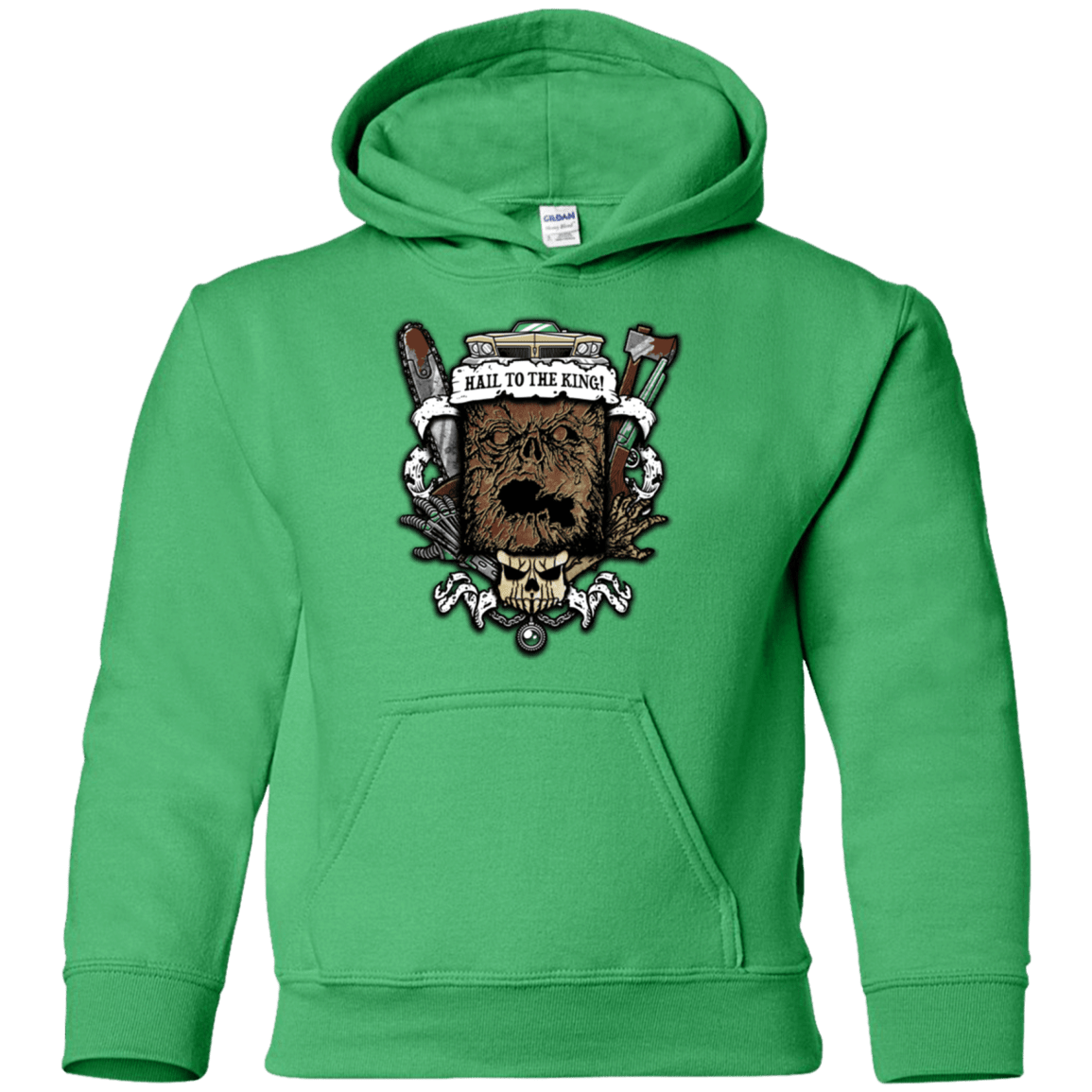 Sweatshirts Irish Green / YS Evil Crest Youth Hoodie