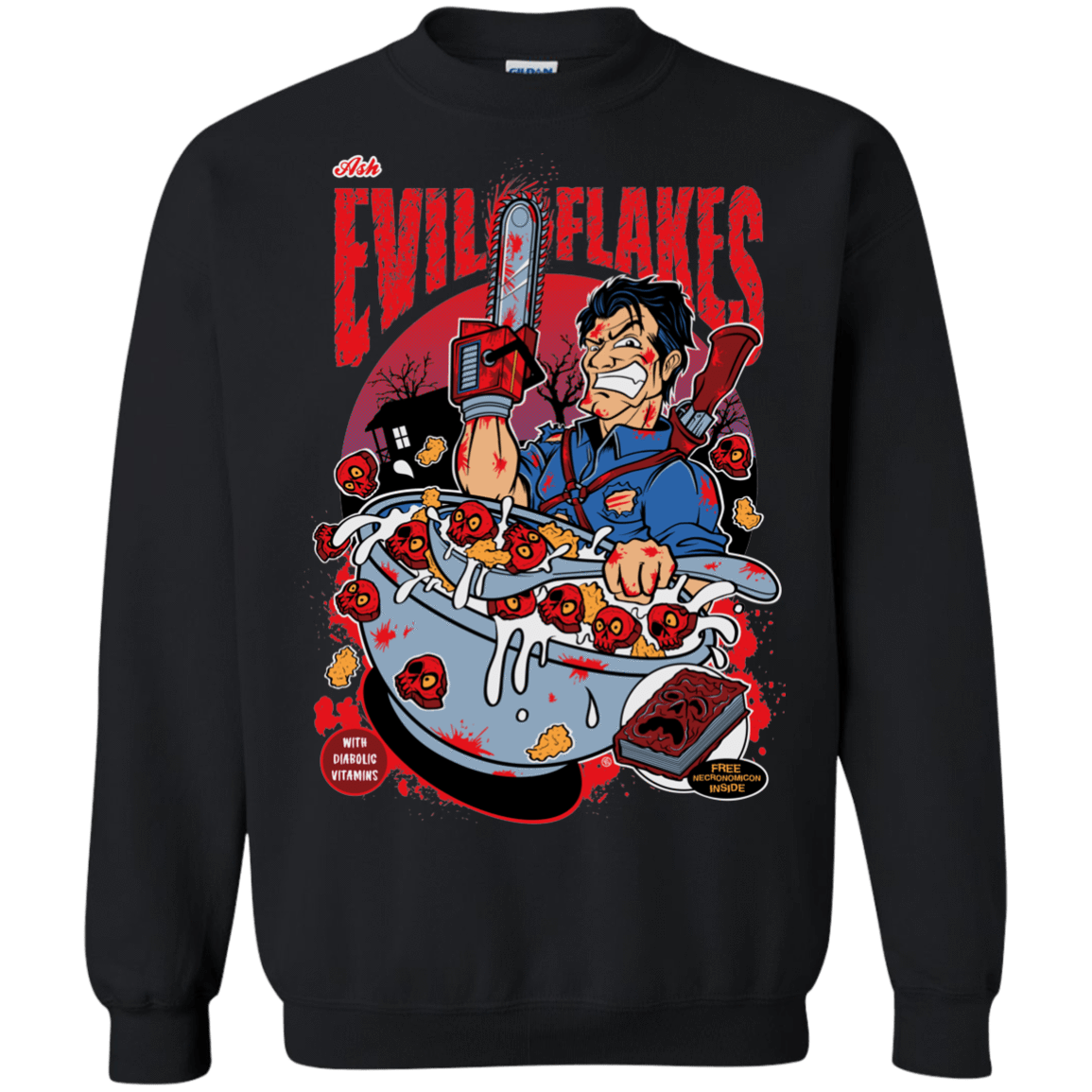 Sweatshirts Black / S Evil Flakes Crewneck Sweatshirt