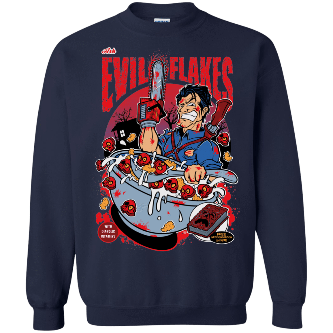 Sweatshirts Navy / S Evil Flakes Crewneck Sweatshirt