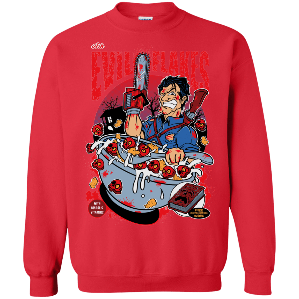 Sweatshirts Red / S Evil Flakes Crewneck Sweatshirt
