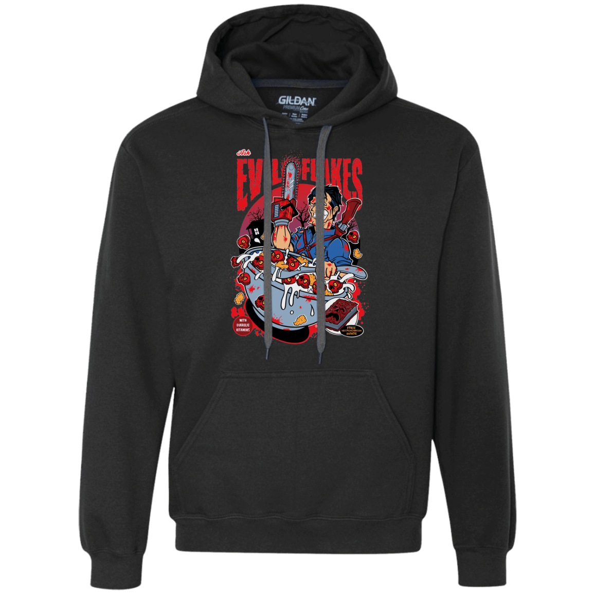 Sweatshirts Black / S Evil Flakes Premium Fleece Hoodie