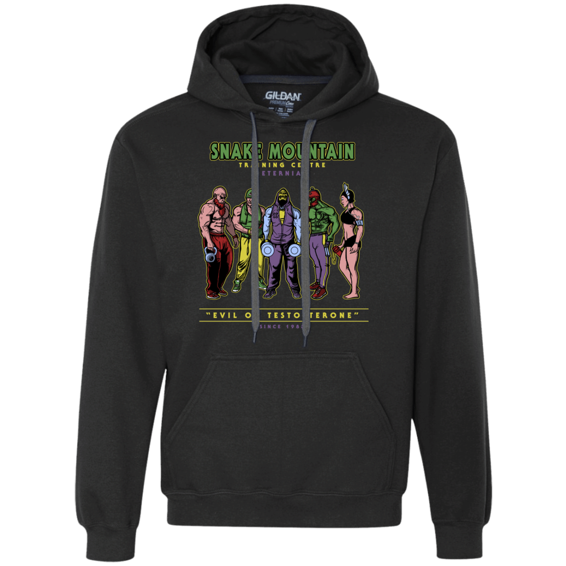 Sweatshirts Black / S Evil On Testosterone Premium Fleece Hoodie