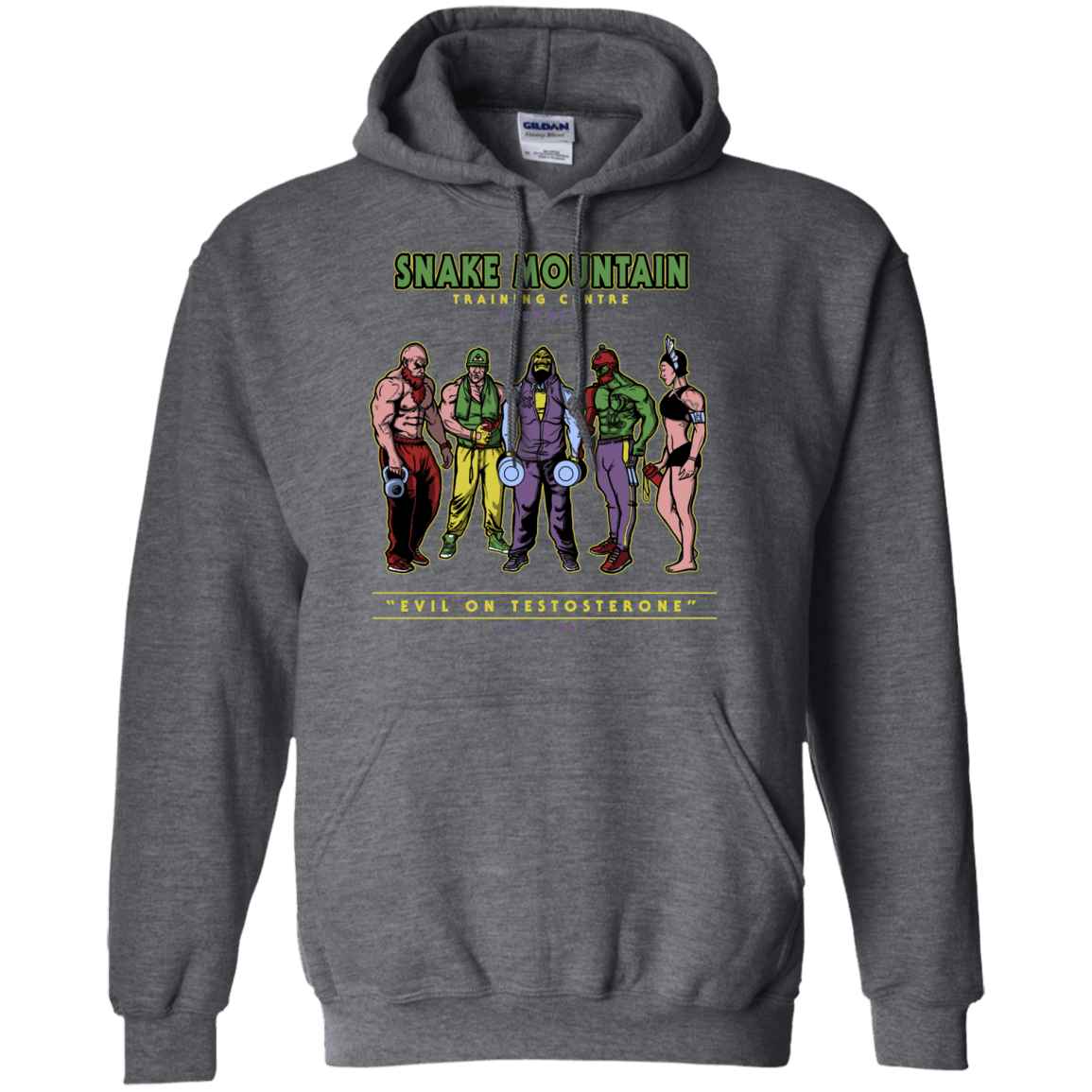 Sweatshirts Dark Heather / S Evil On Testosterone Pullover Hoodie
