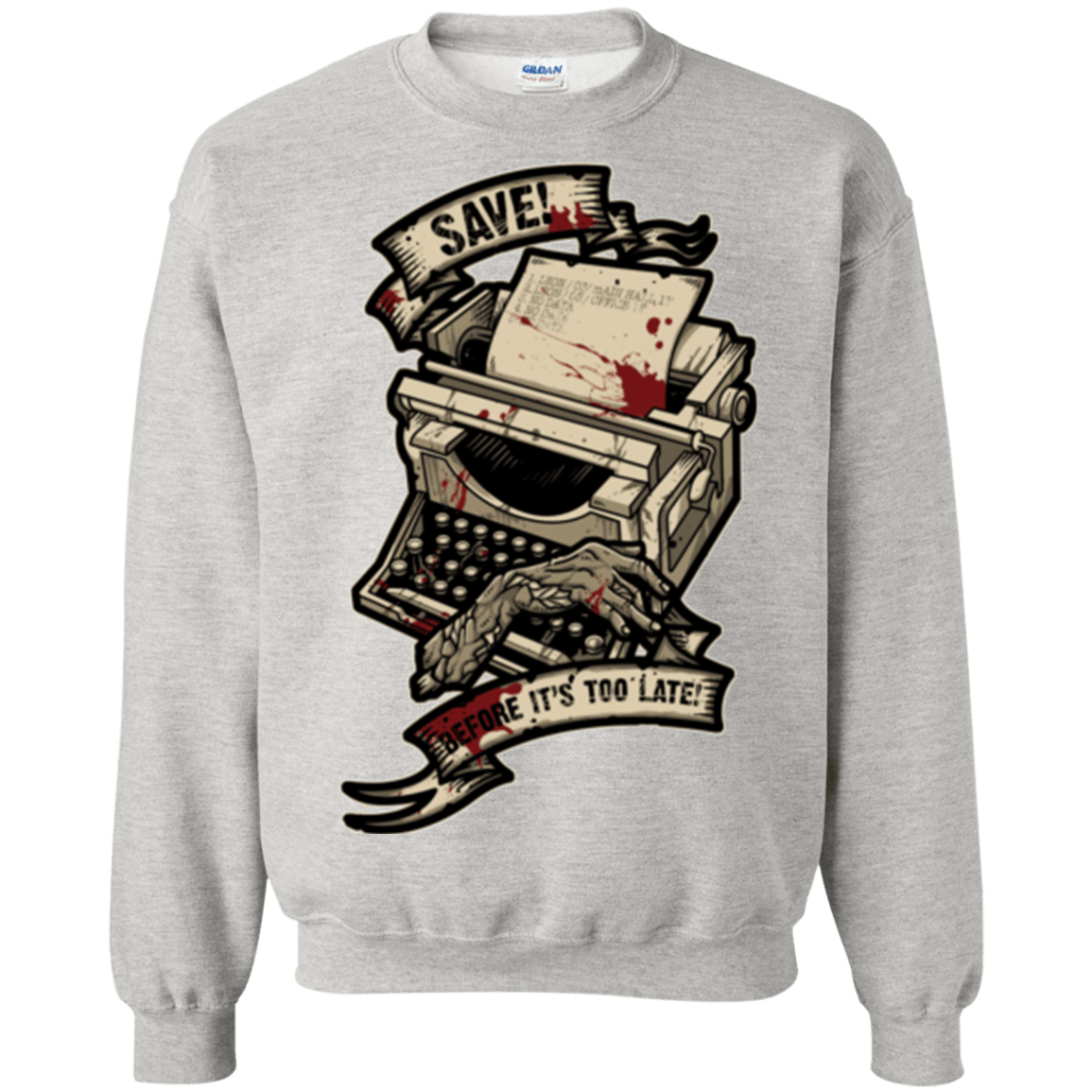 Sweatshirts Ash / Small EVIL SAVE POINT Crewneck Sweatshirt