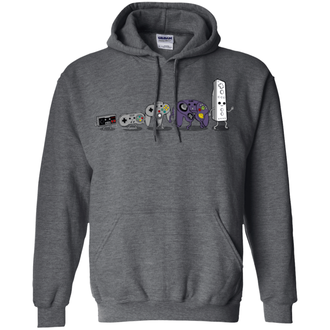 Sweatshirts Dark Heather / Small Evolution controller NES Pullover Hoodie