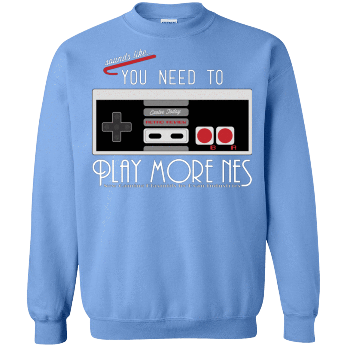 Sweatshirts Carolina Blue / Small Evolve Today! Play More NES Crewneck Sweatshirt