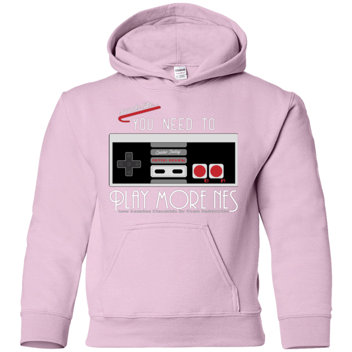 Sweatshirts Light Pink / YS Evolve Today! Play More NES Youth Hoodie