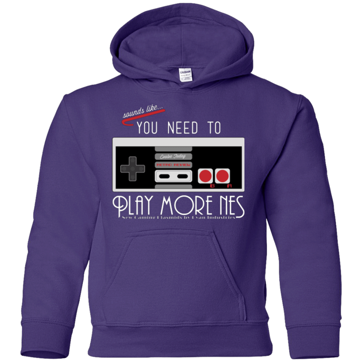 Sweatshirts Purple / YS Evolve Today! Play More NES Youth Hoodie