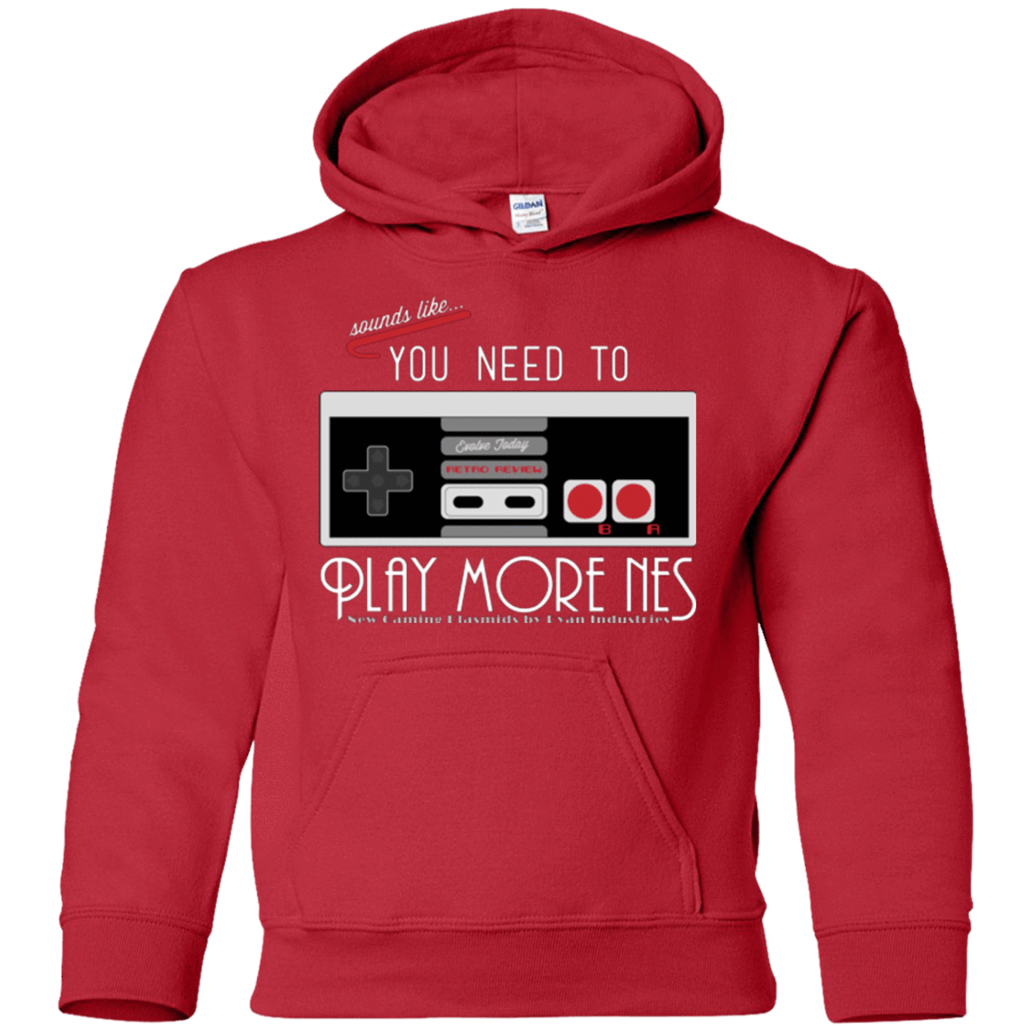 Sweatshirts Red / YS Evolve Today! Play More NES Youth Hoodie