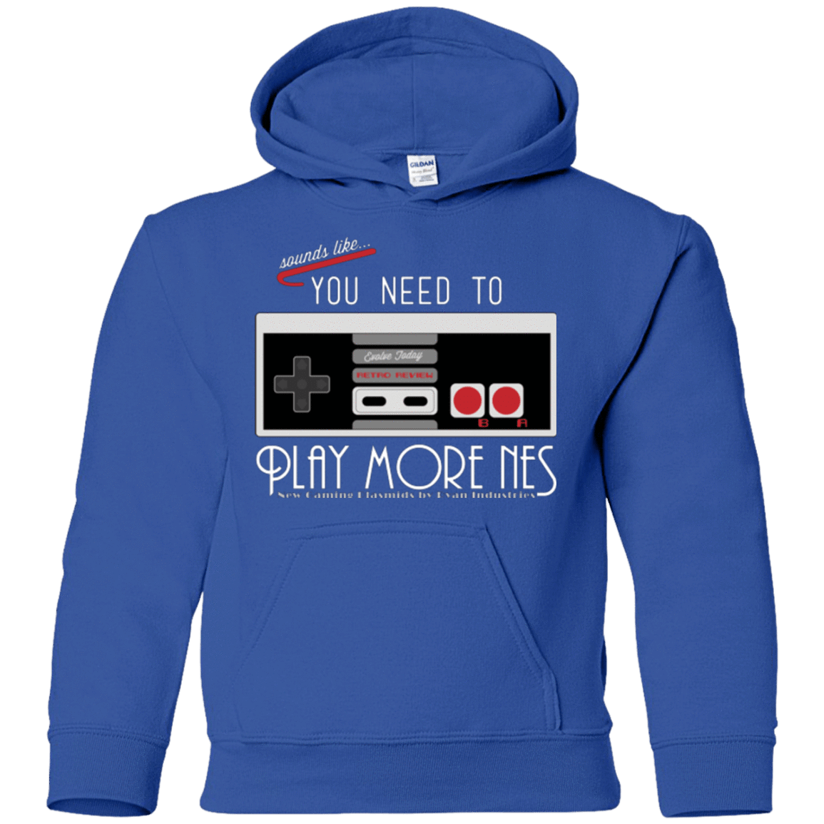 Sweatshirts Royal / YS Evolve Today! Play More NES Youth Hoodie