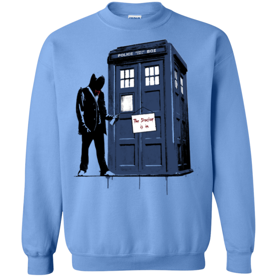 Sweatshirts Carolina Blue / Small Exit Through Tardis Crewneck Sweatshirt