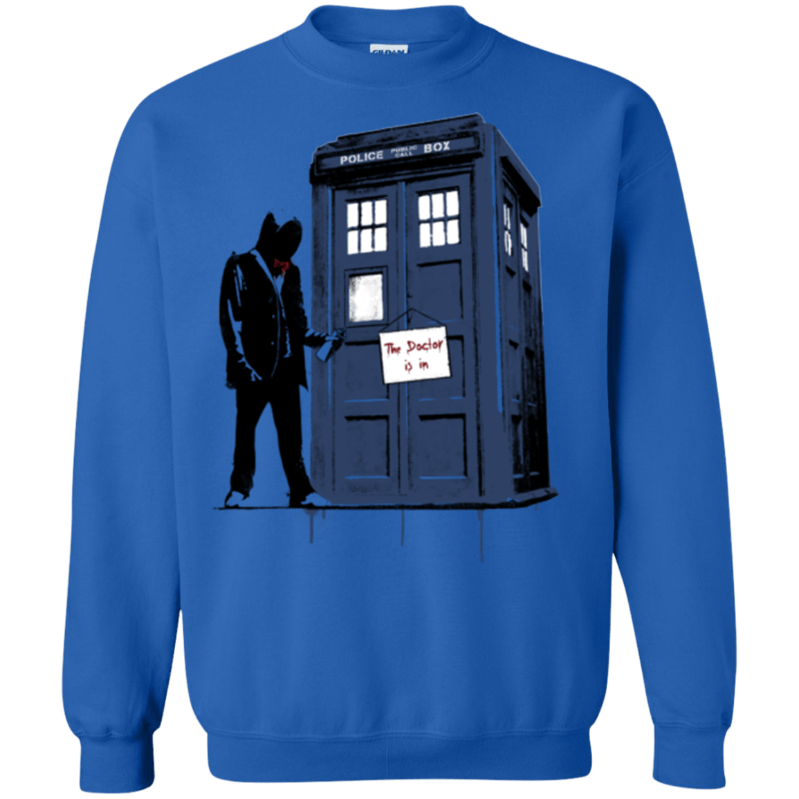 Sweatshirts Royal / Small Exit Through Tardis Crewneck Sweatshirt