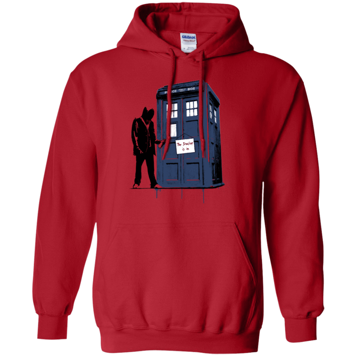 Sweatshirts Red / Small Exit Through Tardis Pullover Hoodie