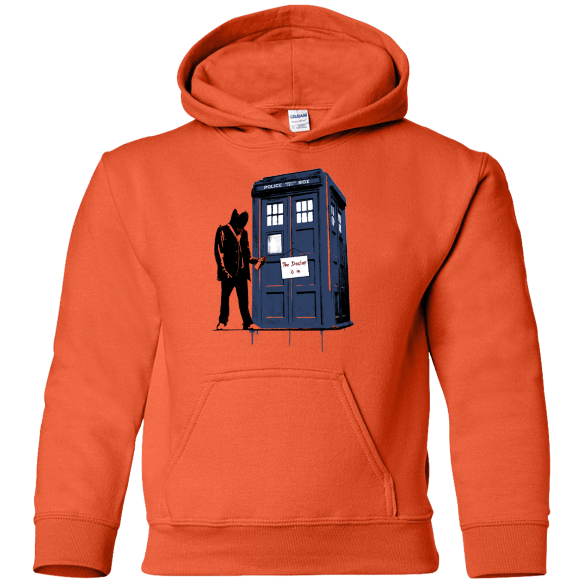 Sweatshirts Orange / YS Exit Through Tardis Youth Hoodie