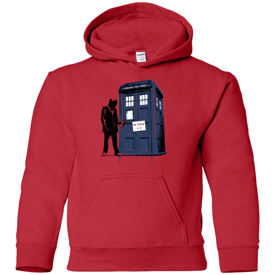 Sweatshirts Red / YS Exit Through Tardis Youth Hoodie