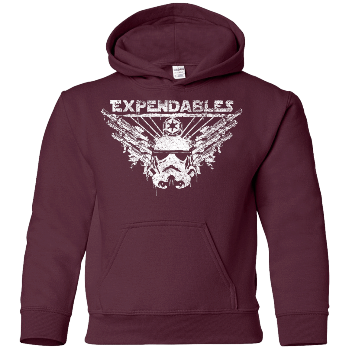 Sweatshirts Maroon / YS Expendable Troopers Youth Hoodie