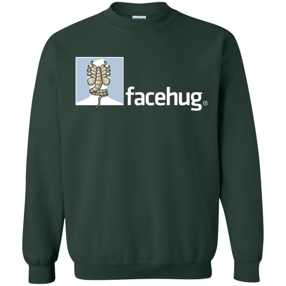Sweatshirts Forest Green / Small FACEHUG Crewneck Sweatshirt
