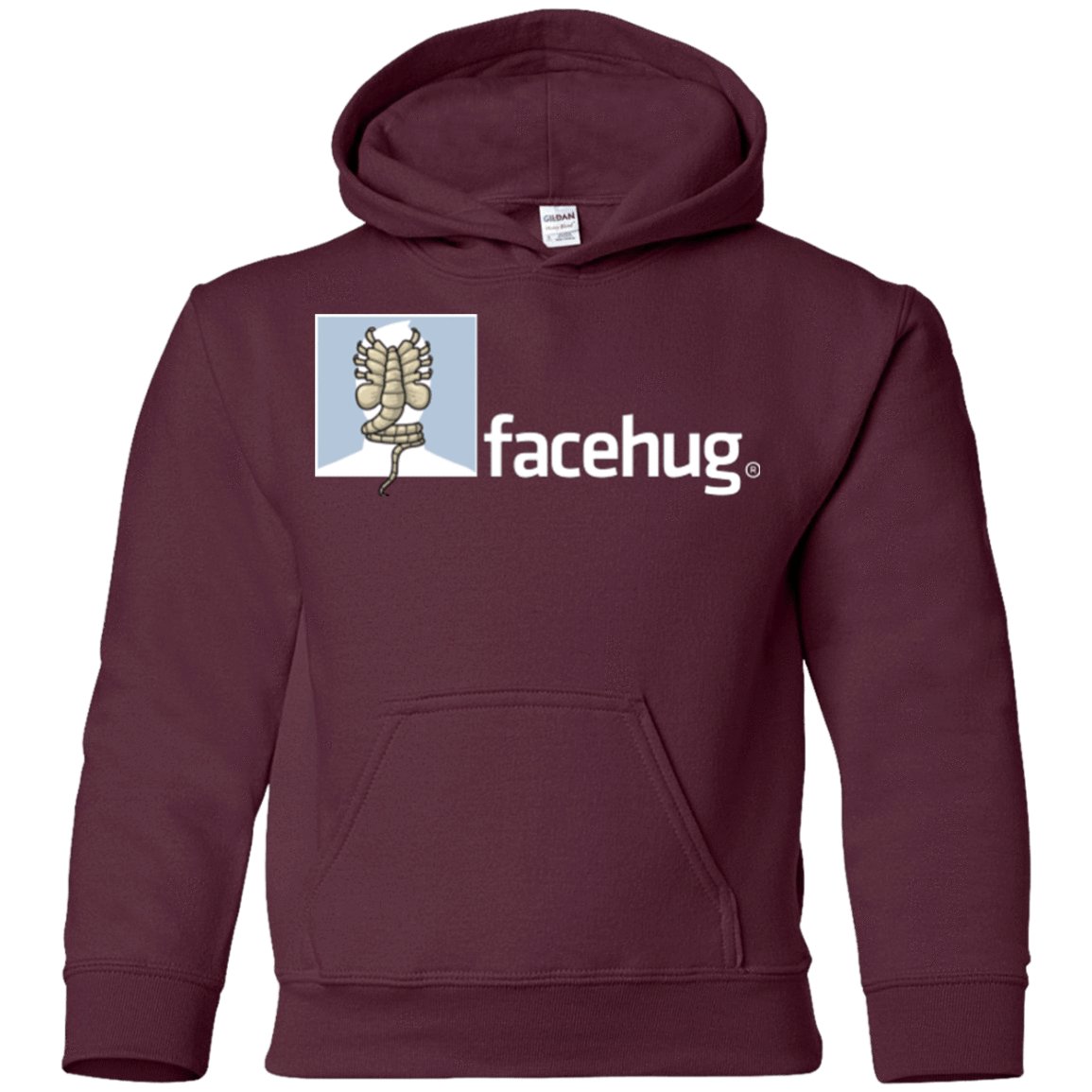Sweatshirts Maroon / YS FACEHUG Youth Hoodie