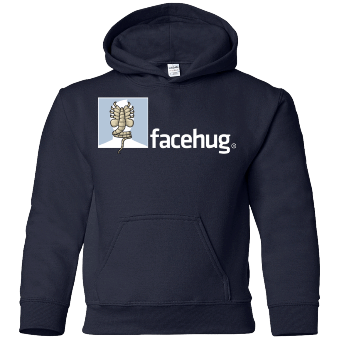 Sweatshirts Navy / YS FACEHUG Youth Hoodie