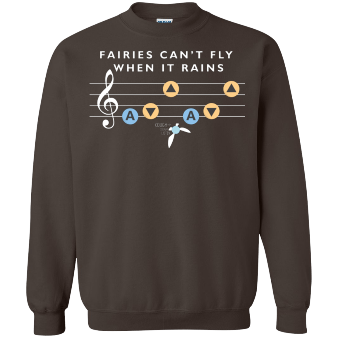 Sweatshirts Dark Chocolate / Small Fairies Can't Fly When It Rains Crewneck Sweatshirt