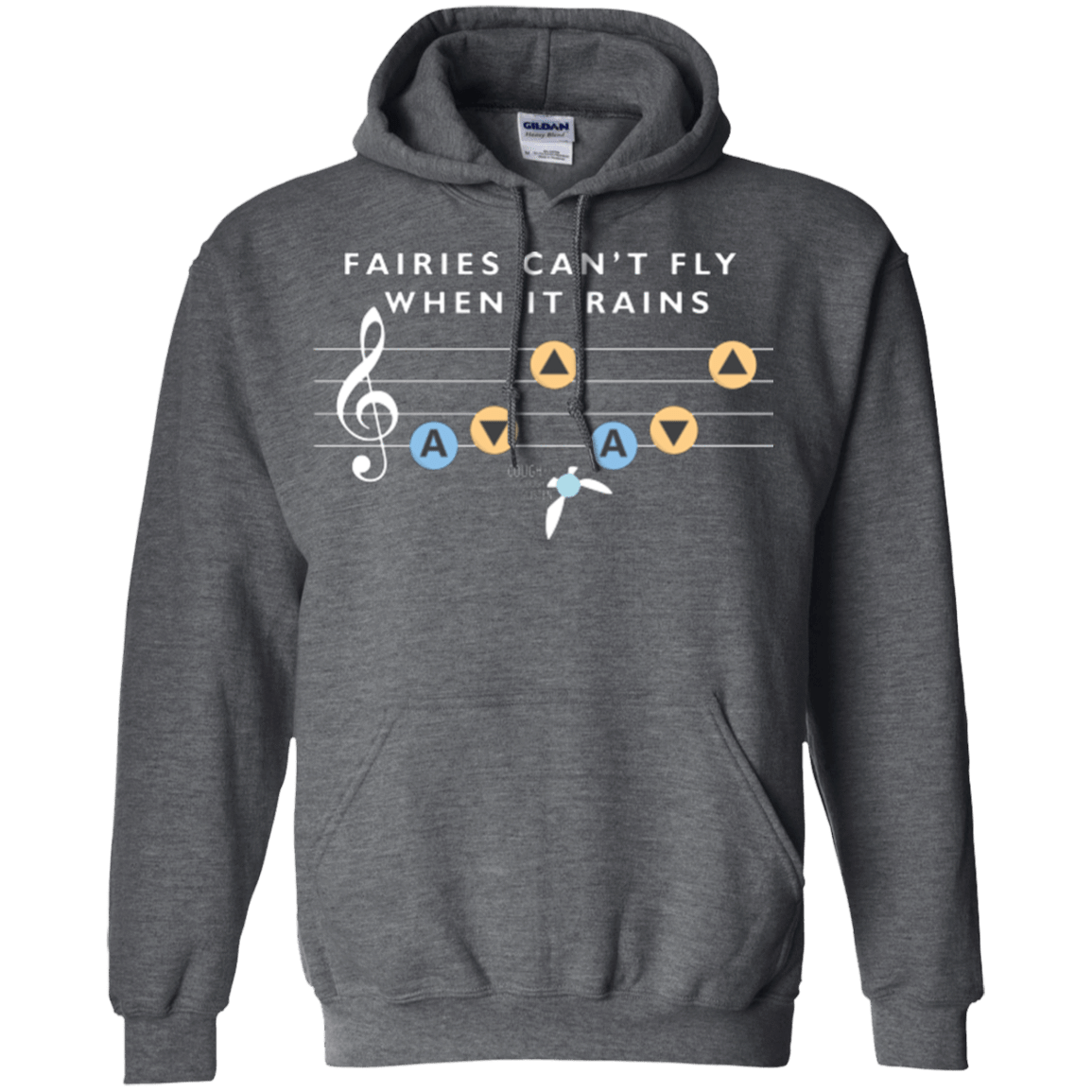 Sweatshirts Dark Heather / Small Fairies Can't Fly When It Rains Pullover Hoodie