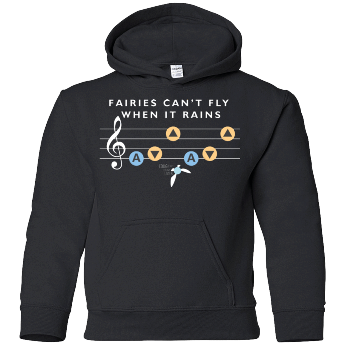 Sweatshirts Black / YS Fairies Can't Fly When It Rains Youth Hoodie