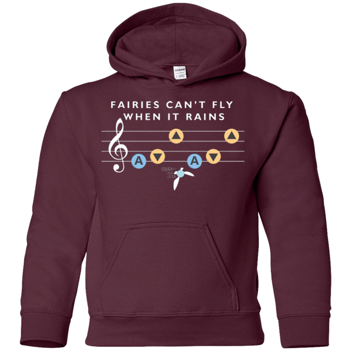 Sweatshirts Maroon / YS Fairies Can't Fly When It Rains Youth Hoodie