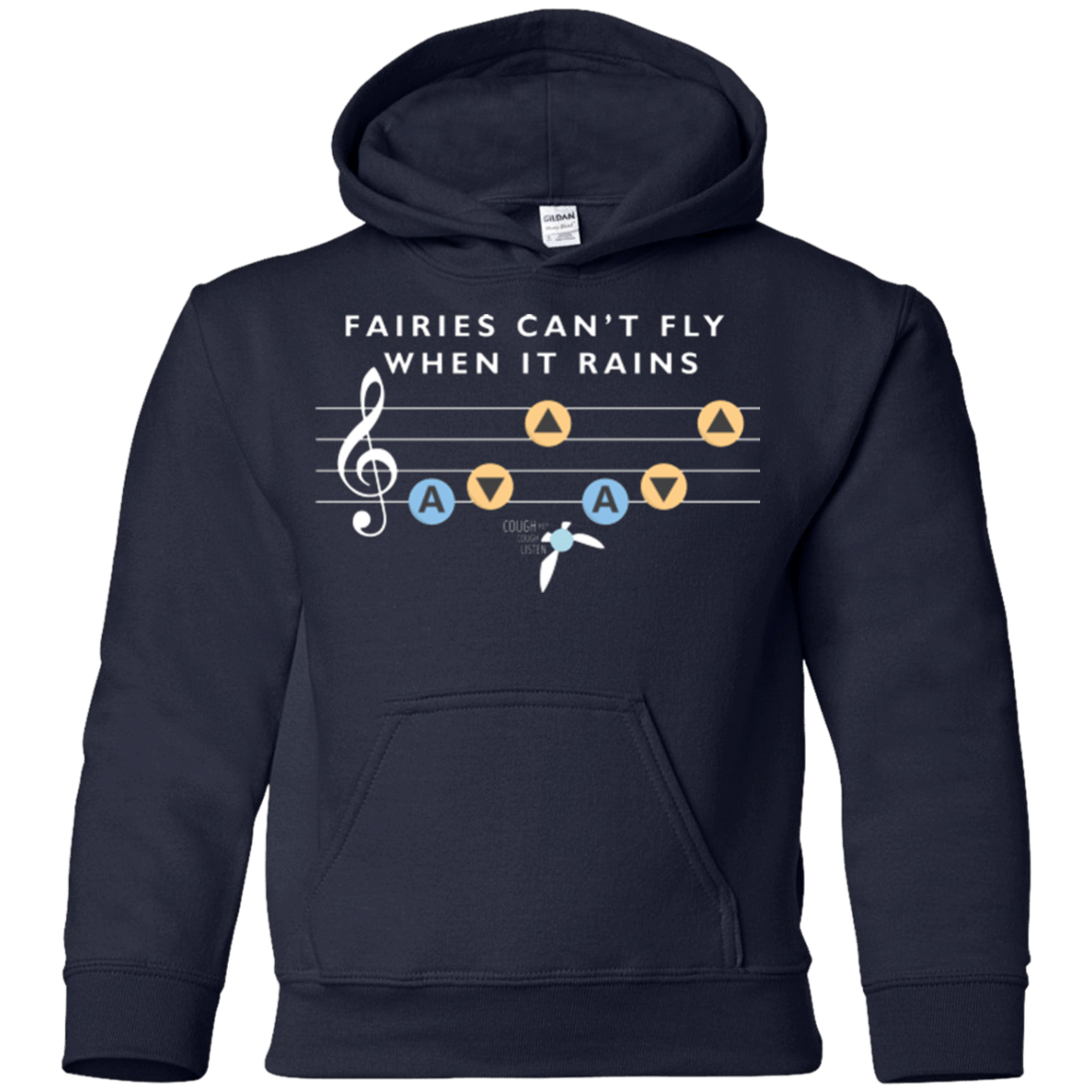 Sweatshirts Navy / YS Fairies Can't Fly When It Rains Youth Hoodie