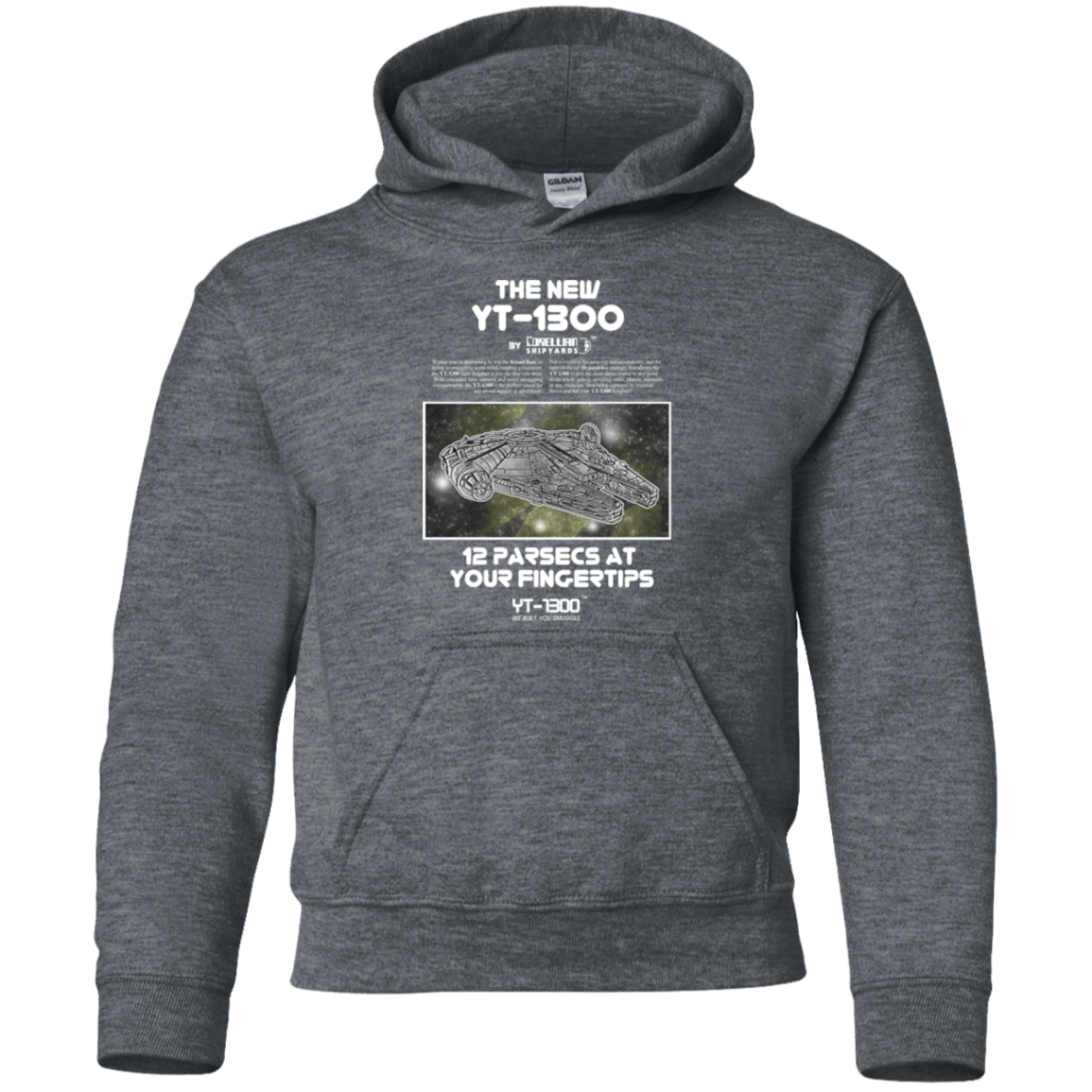 Sweatshirts Dark Heather / YS Falcon YT-3000 Youth Hoodie