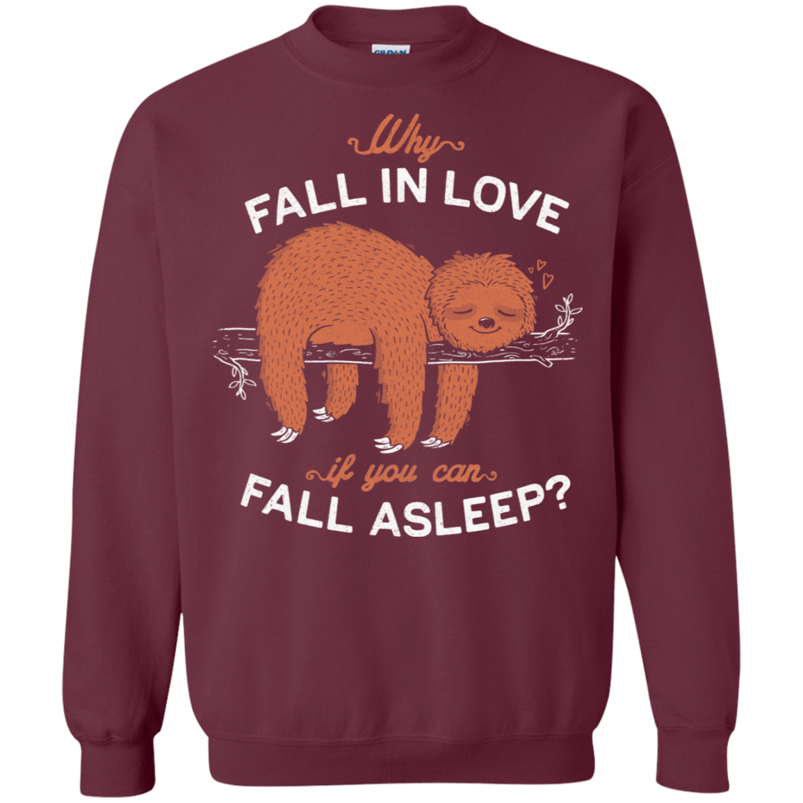 Sweatshirts Maroon / S Fall Asleep Crewneck Sweatshirt