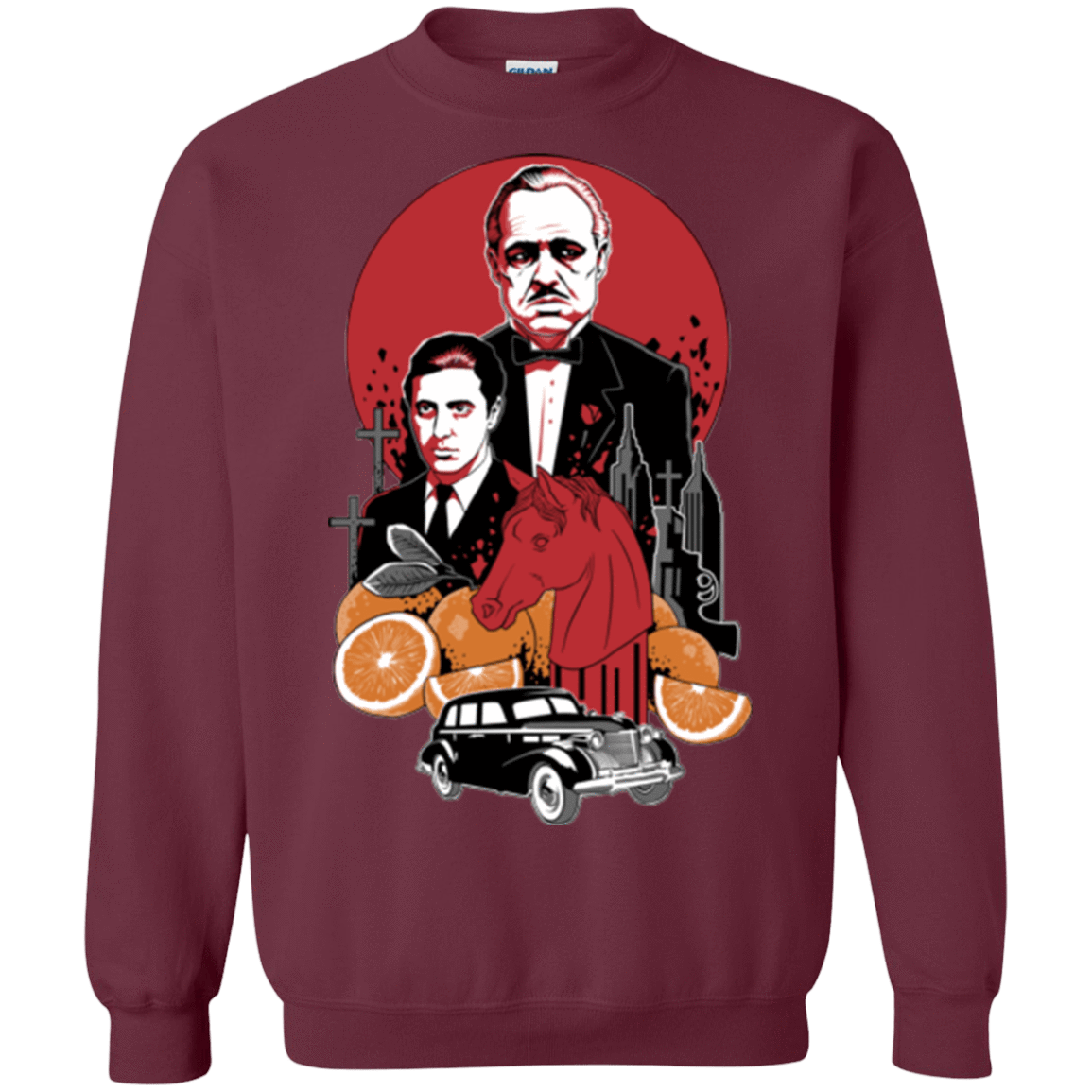 Sweatshirts Maroon / Small Family Cursed Crewneck Sweatshirt