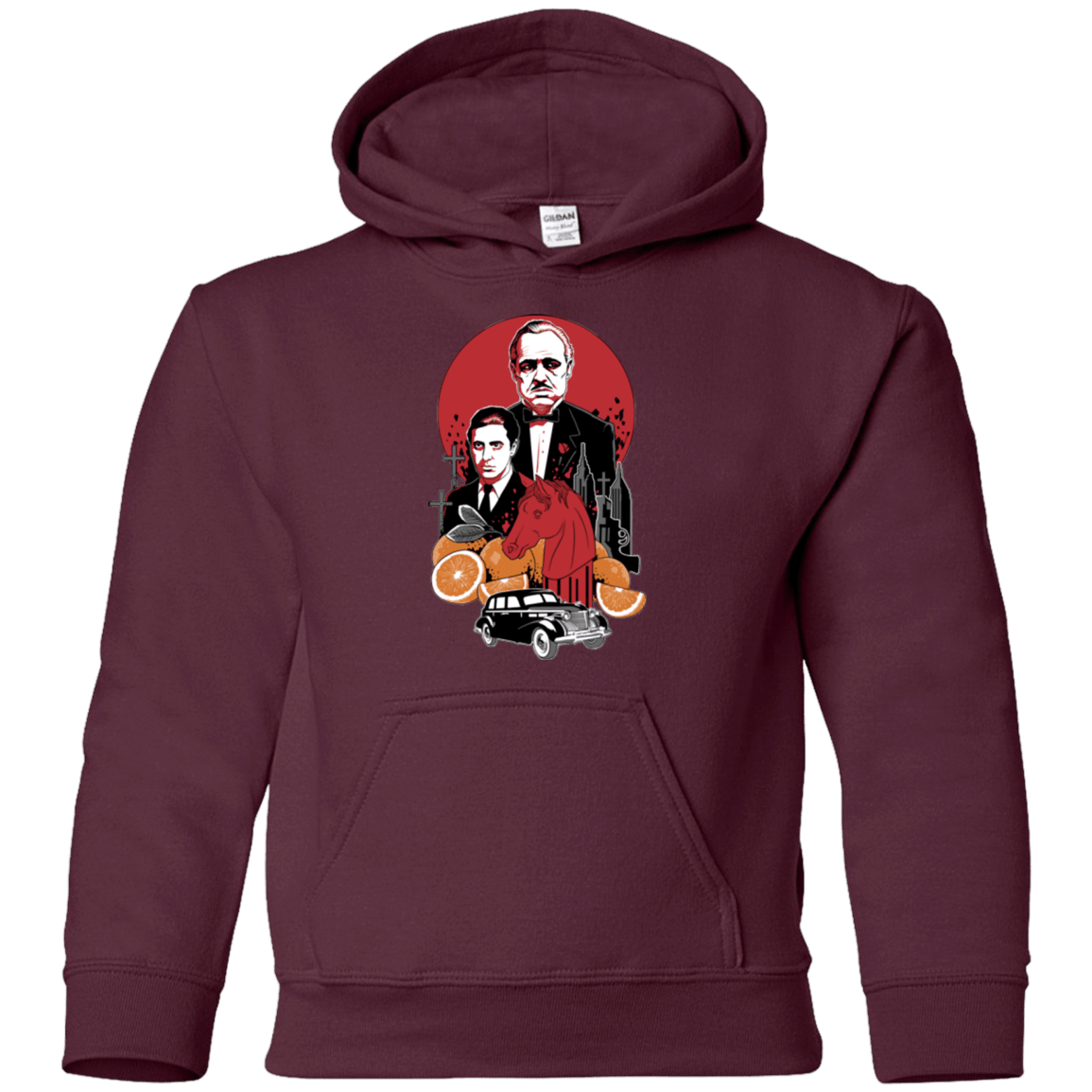 Sweatshirts Maroon / YS Family Cursed Youth Hoodie