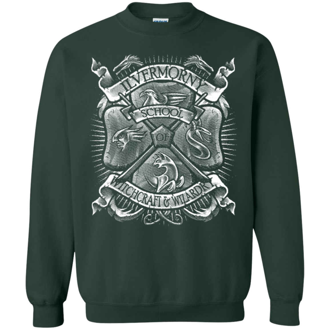 Sweatshirts Forest Green / Small Fantastic Crest Crewneck Sweatshirt